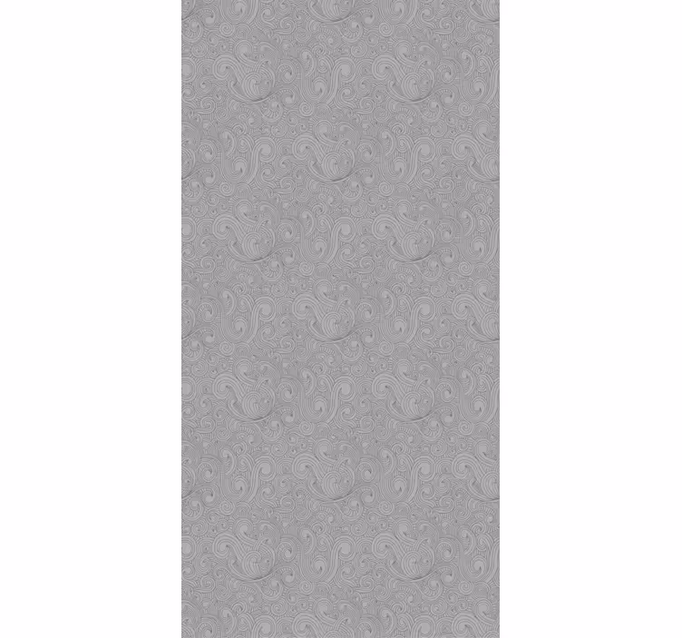 Papier peint rustique motif floral tons gris - TenStickers
