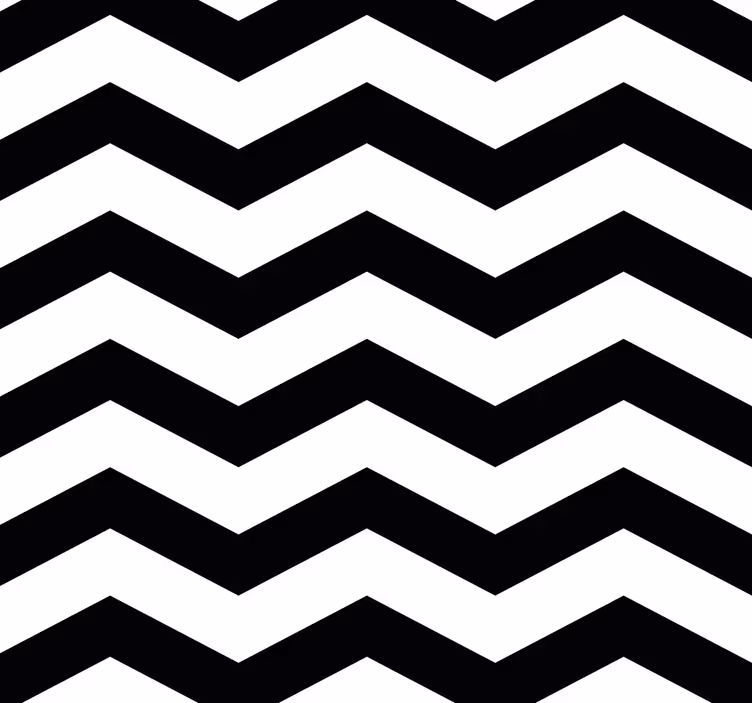 Papier peint blanc motif chevron noir et blanc - TenStickers