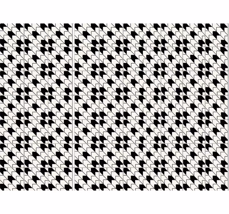 Papier peint noir et tapis noir et blanc - TenStickers