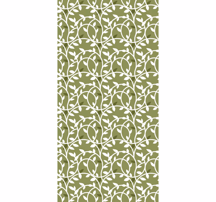 Papier peint vert motif de vigne simplicité - TenStickers