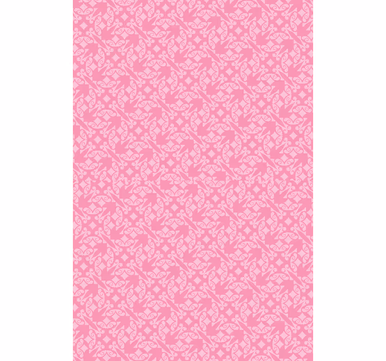 Papier peint rose ornemental - TenStickers