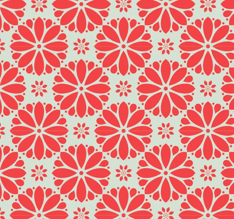 Papier peint décoratif  géométrie florale - TenStickers