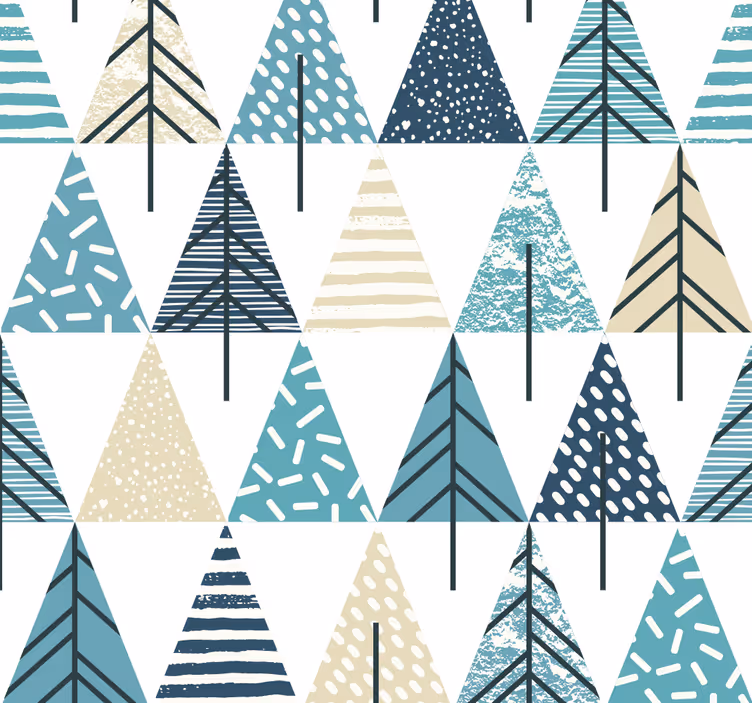 Papier peint triangle deco nordique - TenStickers