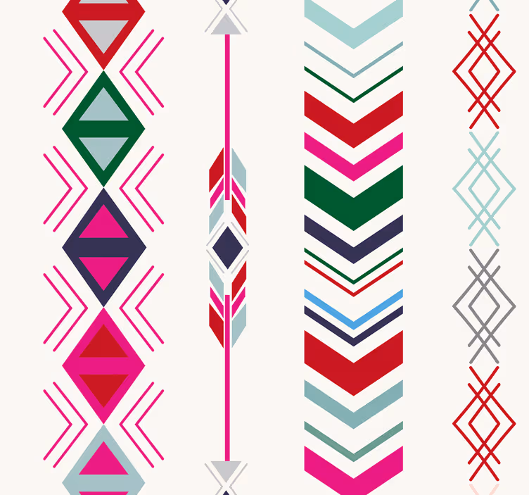Papier peint formes géometriques motifs de flèches à la mode - TenStickers