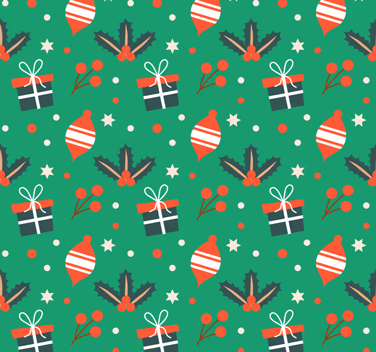 Papier peint salon  de bonbons de noël - TenStickers