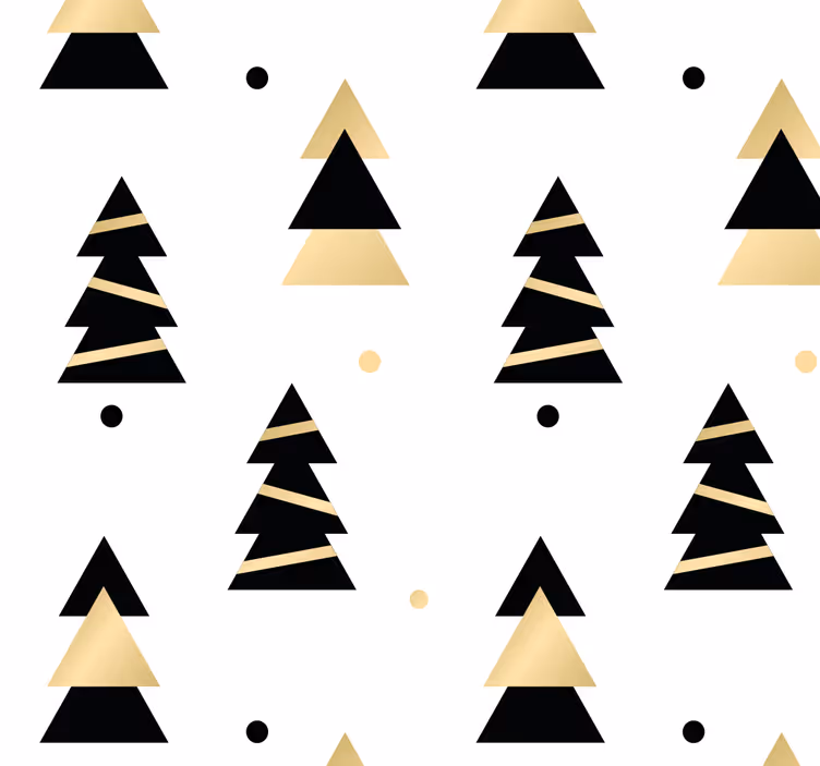 Papier peint de Noël pins stylisés - TenStickers