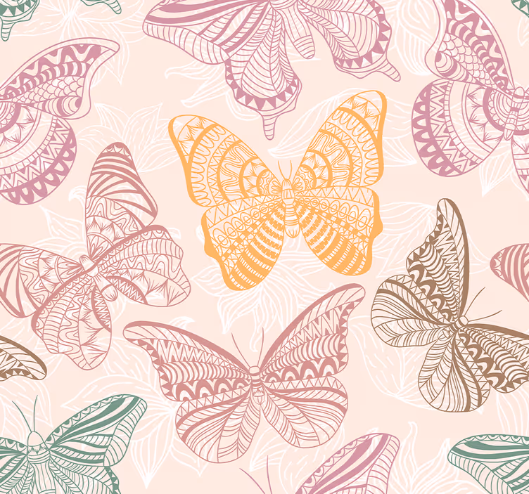 Papier peint papillon Papillons décoratifs colorés - TenStickers
