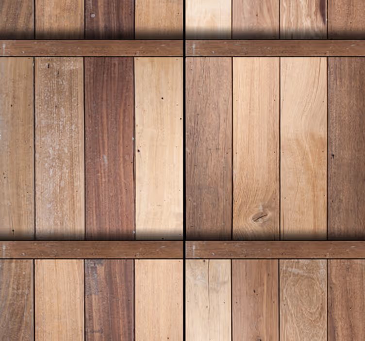 Papier peint bois effet planches rustiques - TenStickers