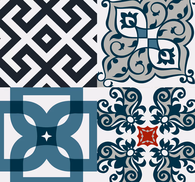 Papier peint cuisine carreaux vintage portugais - TenStickers