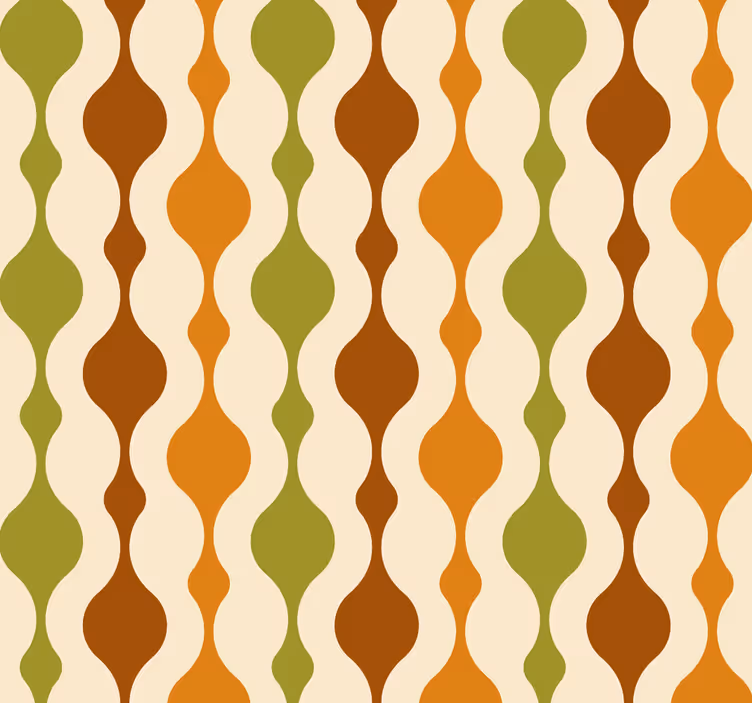 Papier peint rayures conception de motif incurvé - TenStickers