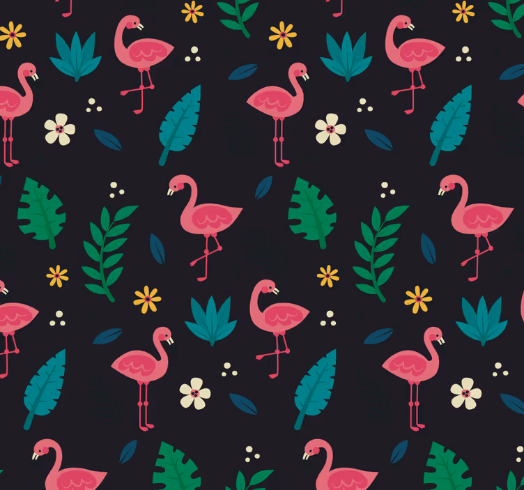 Papier peint animaux motif flamant rose - TenStickers