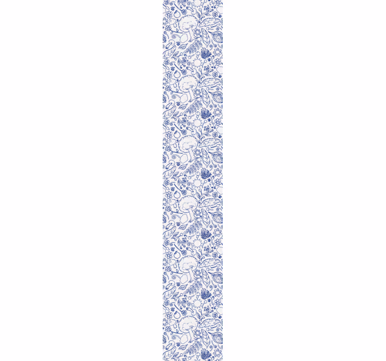 Papier peint salon motif de carreaux floraux - TenStickers