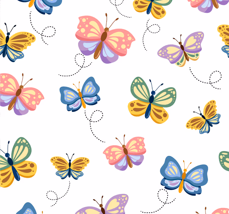 Papier peint Papillons multicolores - TenStickers