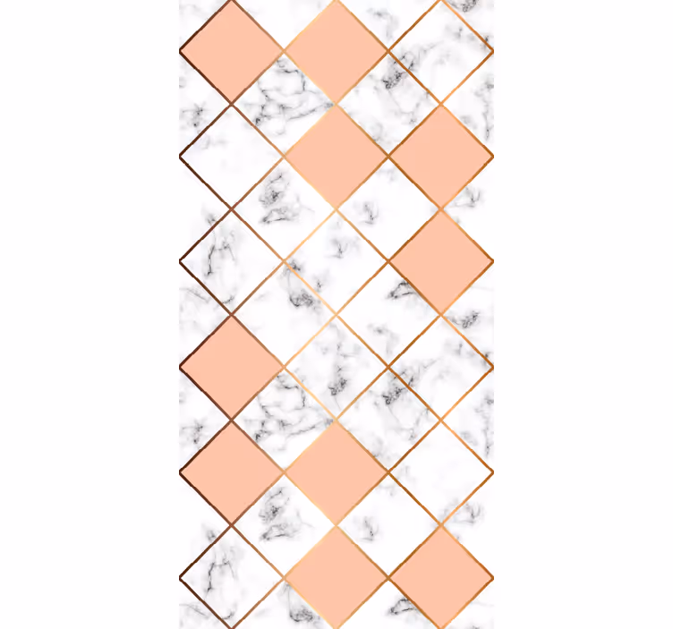 Papier peint ornemental motif de carreaux géométriques - TenStickers