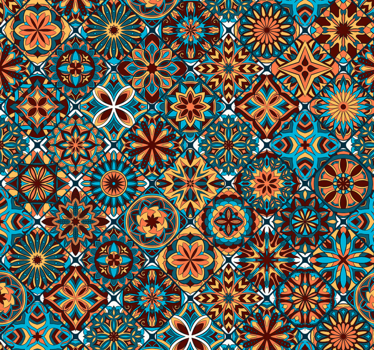 Papier peint ornemental Mosaïque Colorée - TenStickers