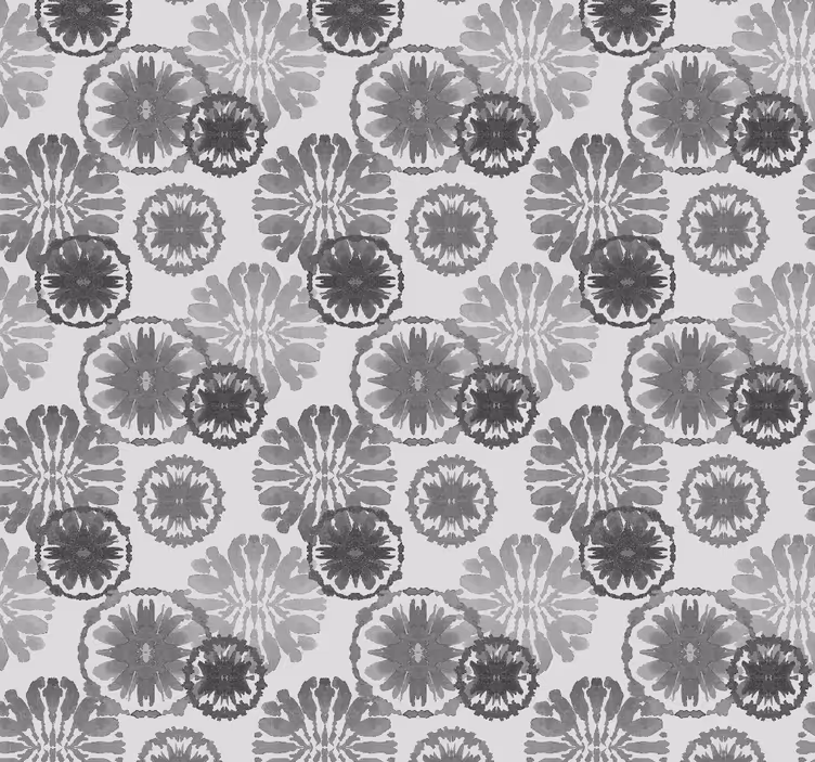 Papier peint floral silhouettes florales - TenStickers