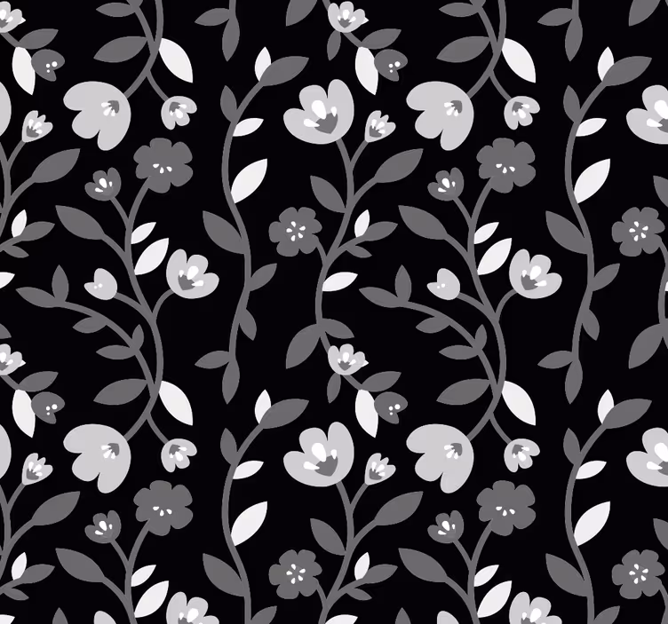 Papier peint floral sérigraphie florale - TenStickers