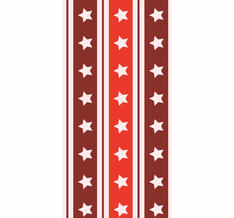 Papier peint ligne verticale motif étoilé rayé - TenStickers