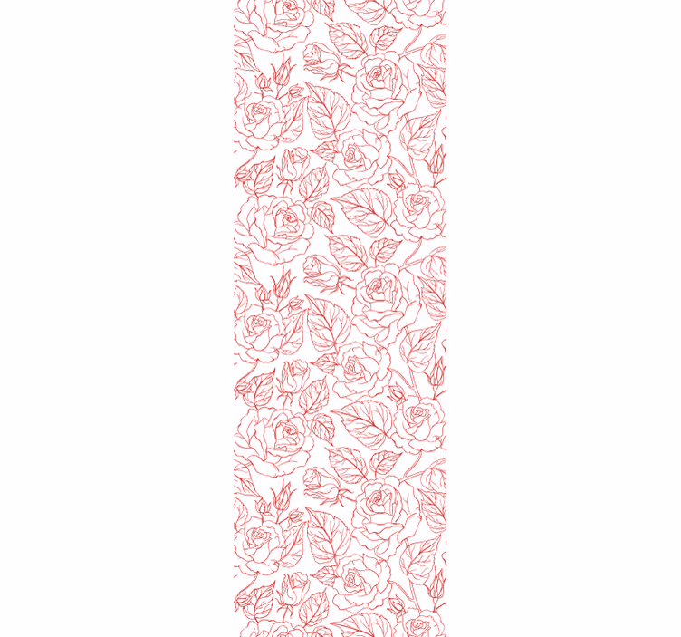 Papier peint floral motif de roses - TenStickers
