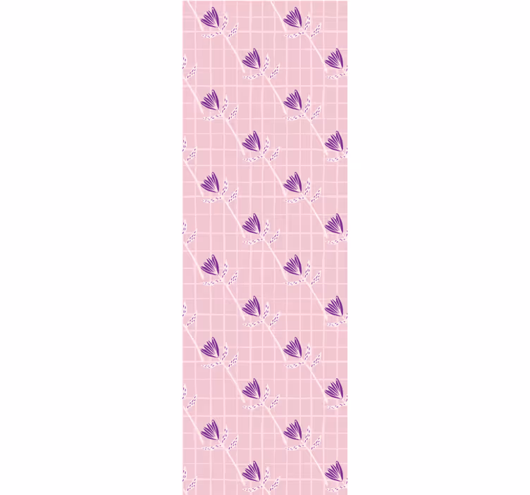 Papier peint formes géometriques motif floral géométrique - TenStickers