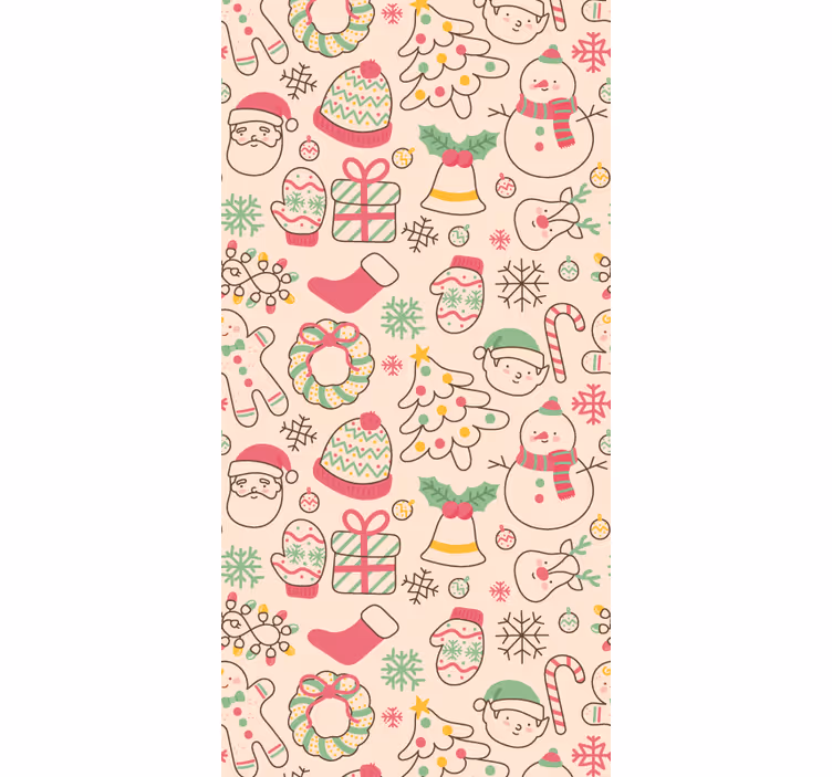 Papier peint de Noël joie des fêtes - TenStickers