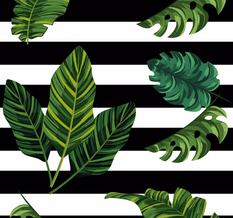 Papier peint feuilles conception de feuillage tropical - TenStickers