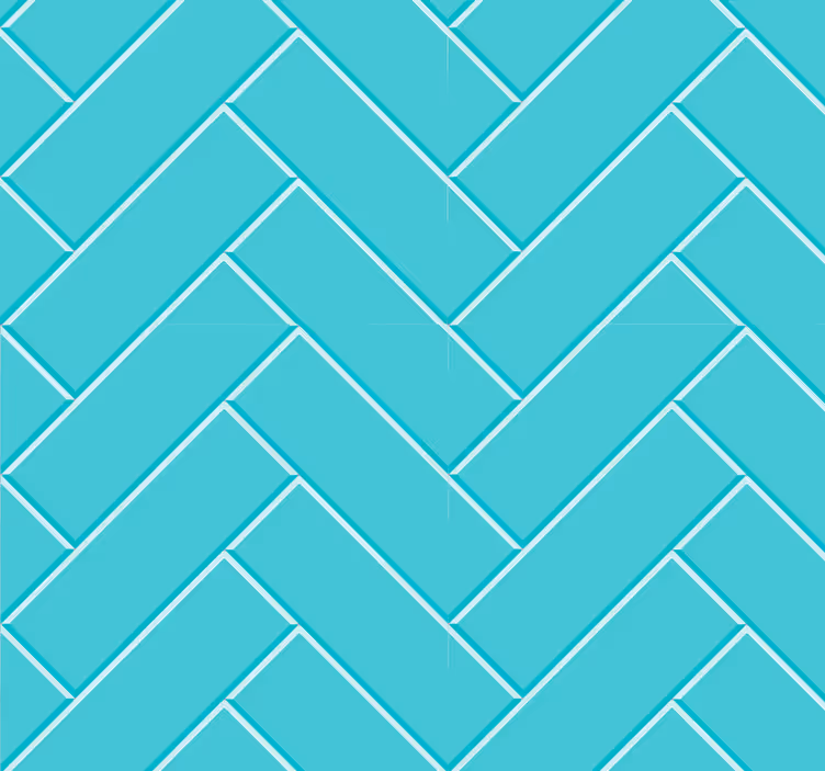 Papier peint carrelage Diagonale sarcelle - TenStickers