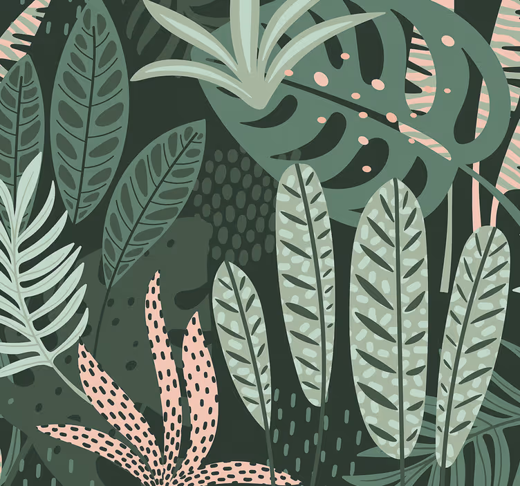 Papier peint vintage Palmiers estivaux - TenStickers