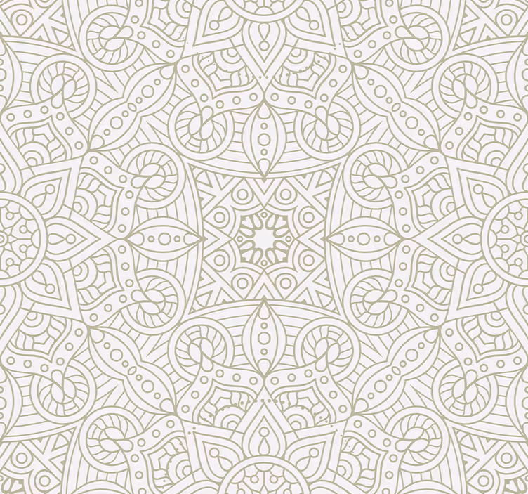 Papier peint ornemental mandalas géométriques - TenStickers