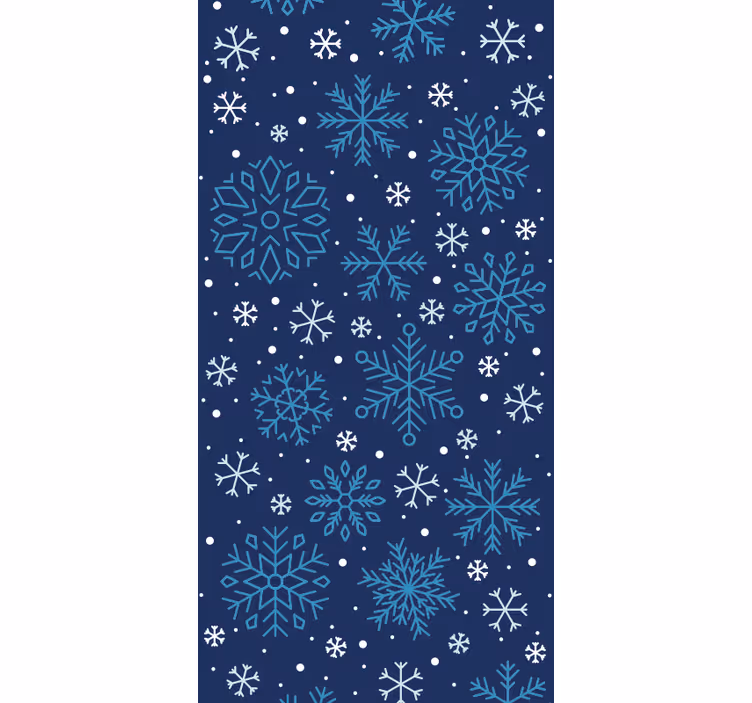 Papier peint de Noël motifs de flocon de neige - TenStickers