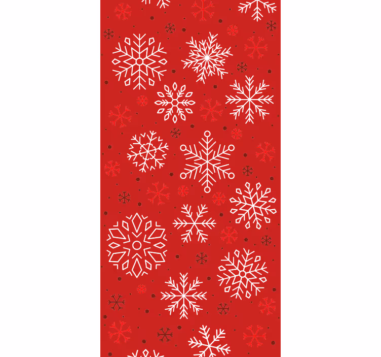 Papier peint de Noël flocons de neige saisonniers - TenStickers