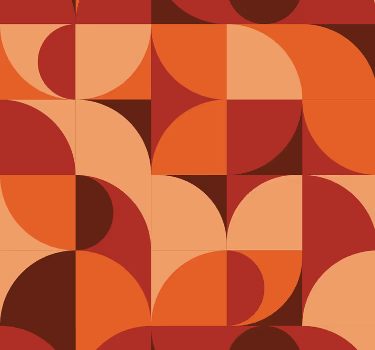 Papier peint formes géometriques motif géométrique rétro - TenStickers