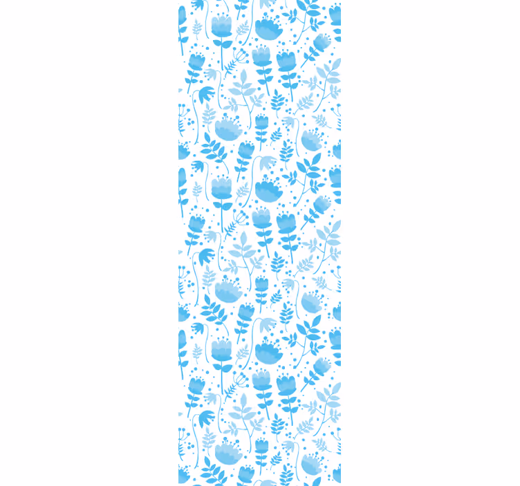 Papier peint floral motifs de silhouettes florales - TenStickers