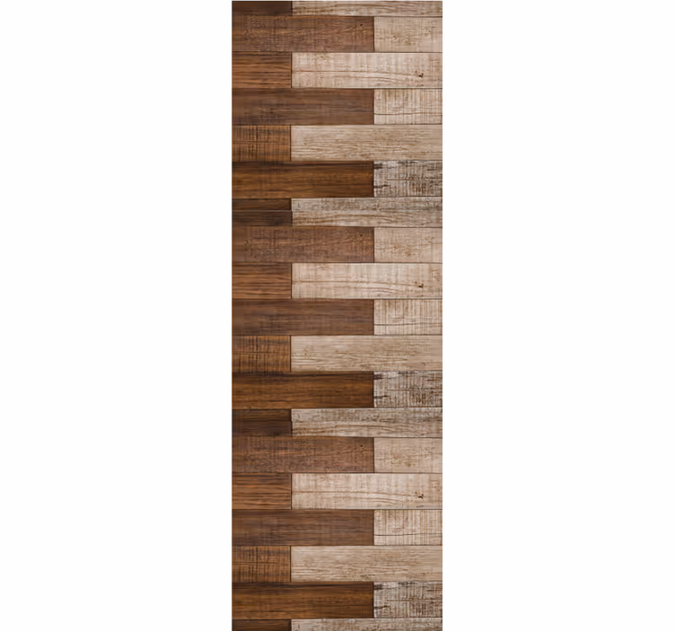 Papier peint bois parquet à chevrons - TenStickers