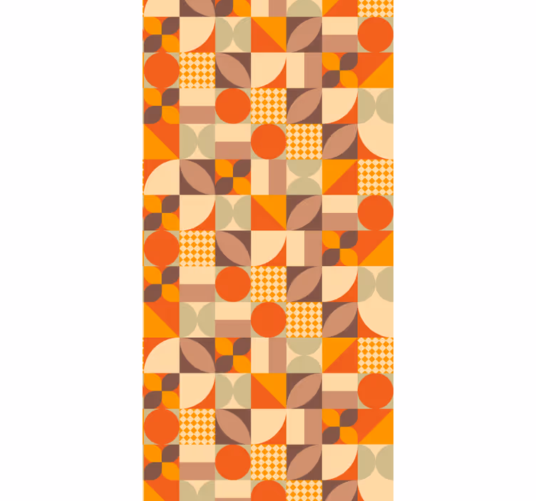 Papier peint formes géométriques rétro - TenStickers