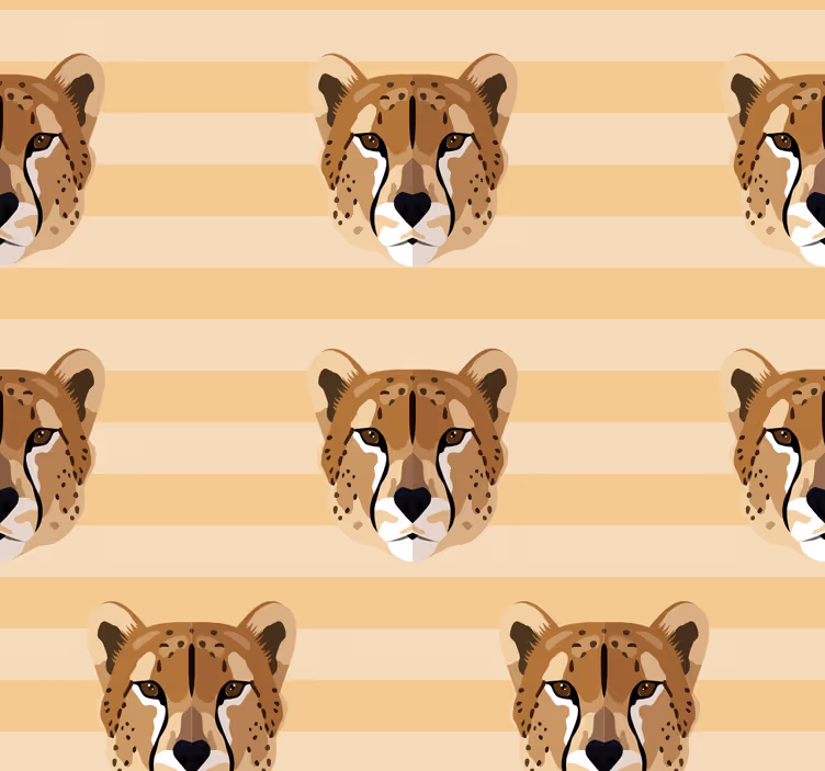 Papier peint animaux motif à rayures guépard - TenStickers