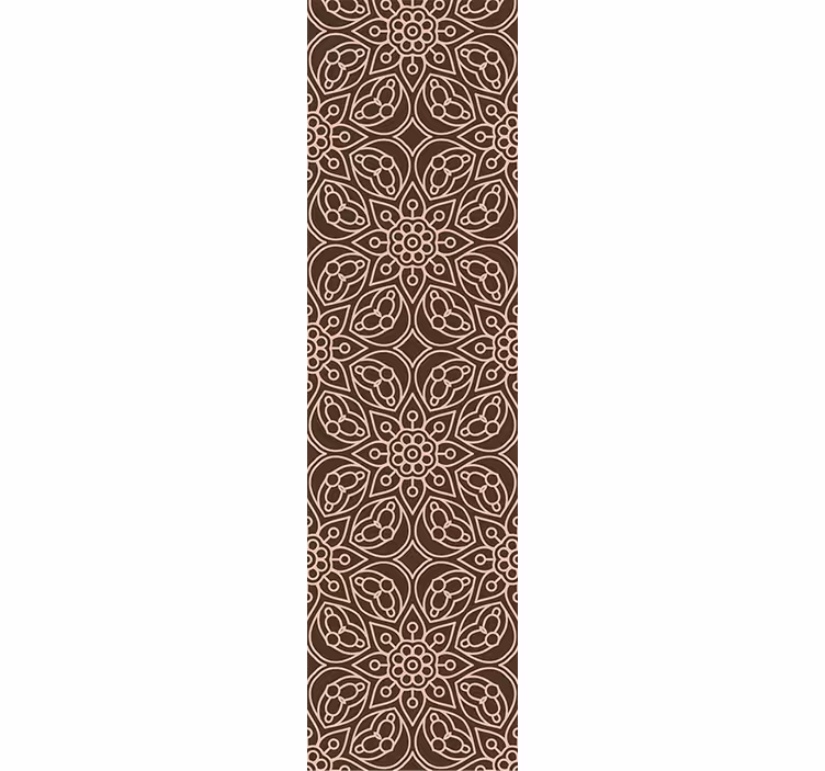 Papier peint fleuri motif de symétrie florale - TenStickers