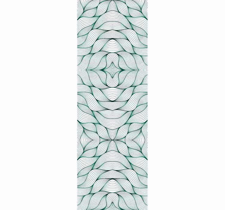 Papier peint feuillage motif géométrique - TenStickers