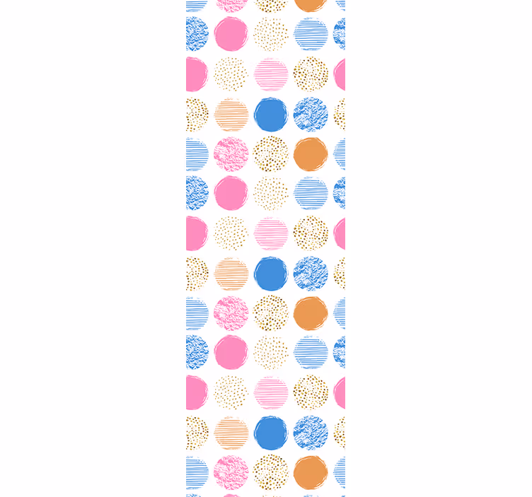 Papier peint motif cercle réseau de cercles à motifs - TenStickers