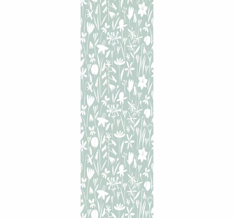 Papier peint floral silhouettes botaniques - TenStickers