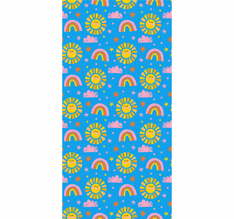 Papier peint chambre enfant arcs-en-ciel ludiques - TenStickers