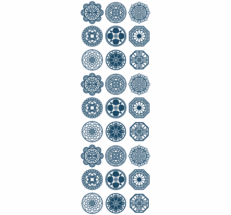 Papier peint carrelage motifs de carreaux géométriques - TenStickers