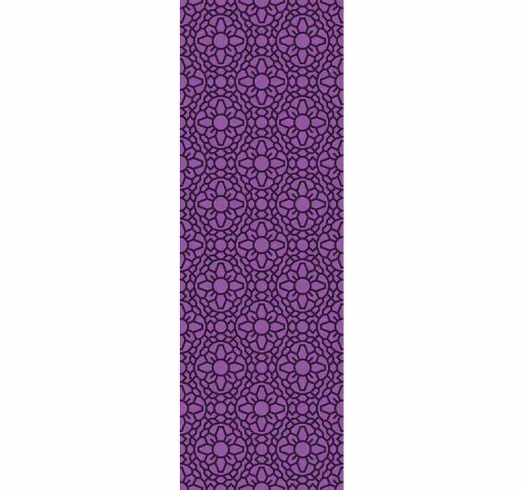 Papier peint fleuri motif géométrique floral - TenStickers