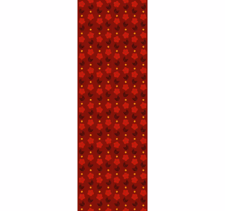 Papier peint cercles motifs à pois rouges - TenStickers