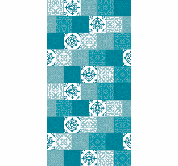 Papier peint carrelage carreaux ornementaux - TenStickers