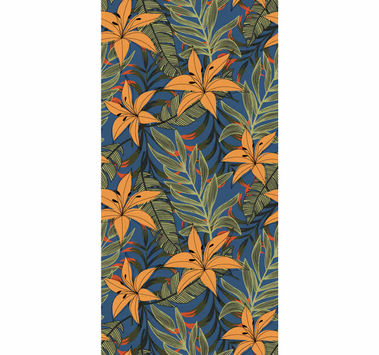 Papier peint floral Élément floral tropical - TenStickers