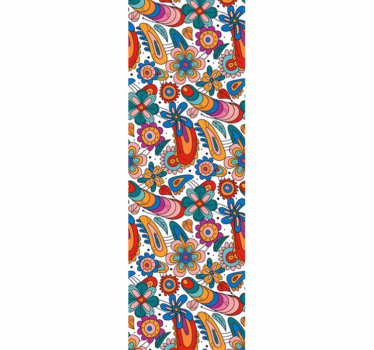 Papier peint floral motif floral imaginaire - TenStickers
