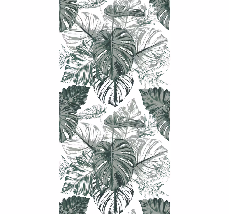 Papier peint feuillage feuilles de monstera - TenStickers