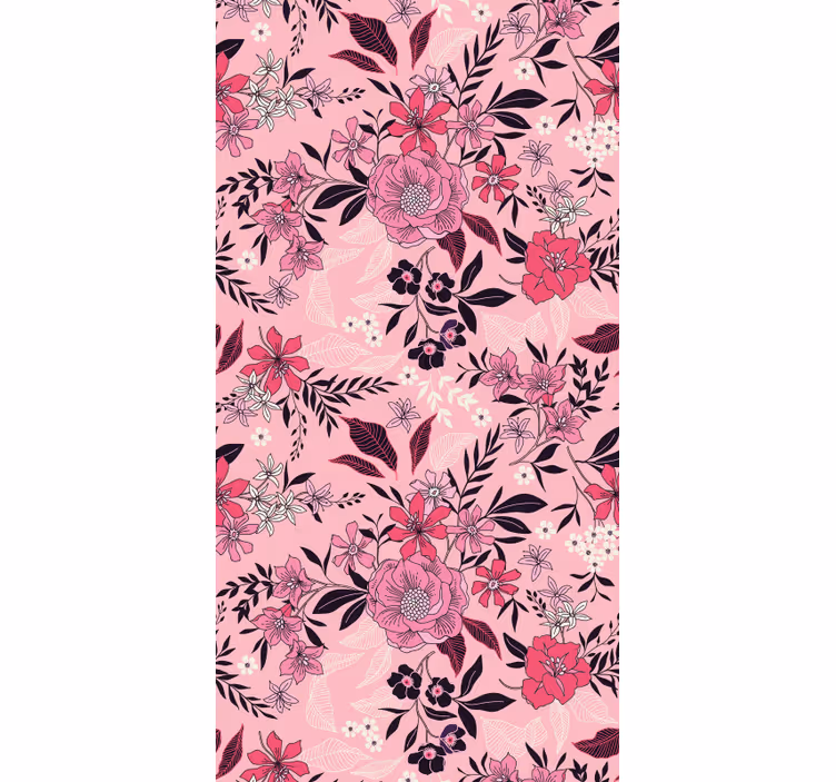 Papier peint floral motif fleurs épanouies - TenStickers