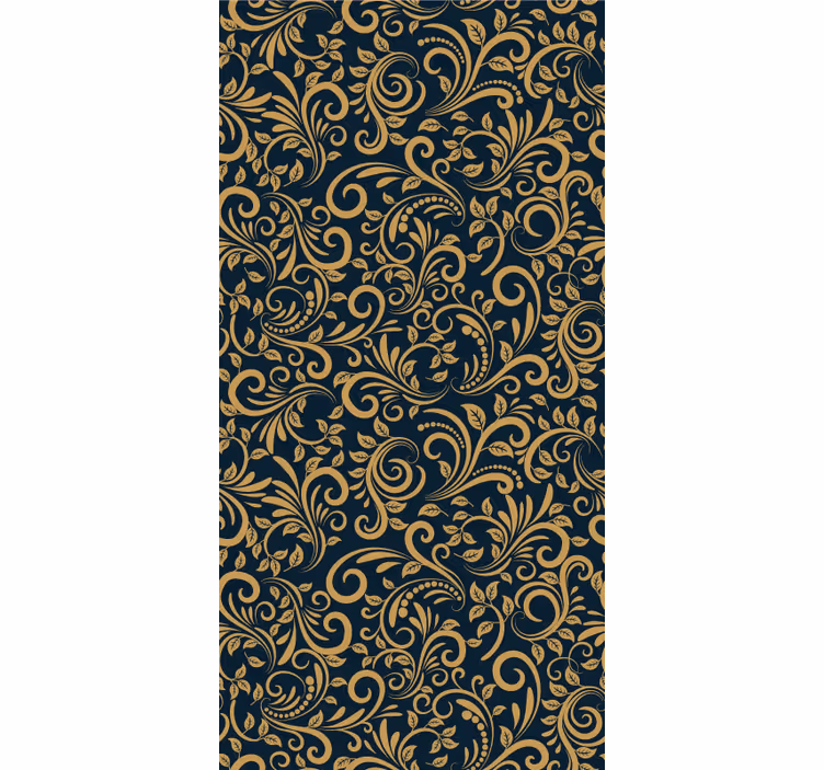 Papier peint fleuri motif feuillage orné - TenStickers
